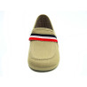 mocasin de tela con bandera de tira de adorno para niño