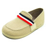 mocasin de tela con bandera de tira de adorno para niño