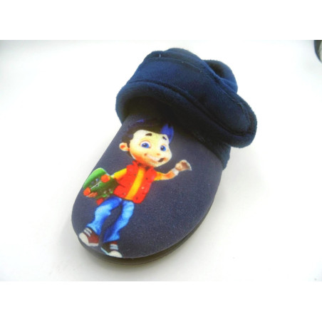 zapatilla casa con dibujo para niño y suela de caucho