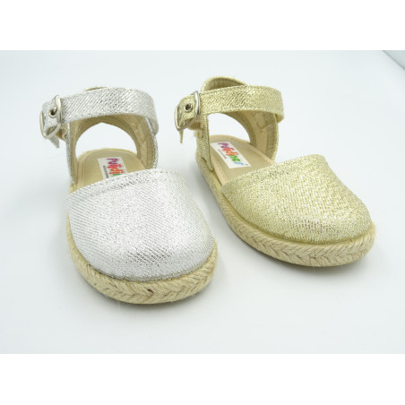 esparteña con brillos para niña