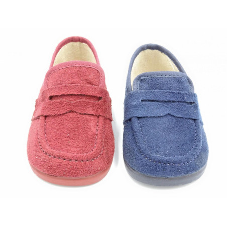 mocasin de serratex para niño con suela de goma