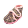 zapatilla de casa con dibujo de piel de lince para niña