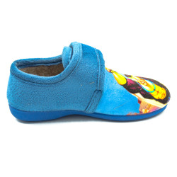 zapatilla de casa para niño con dibujo super heroe y suela de caucho