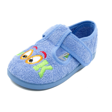 zapatilla de casa de toalla para niño con suela de goma