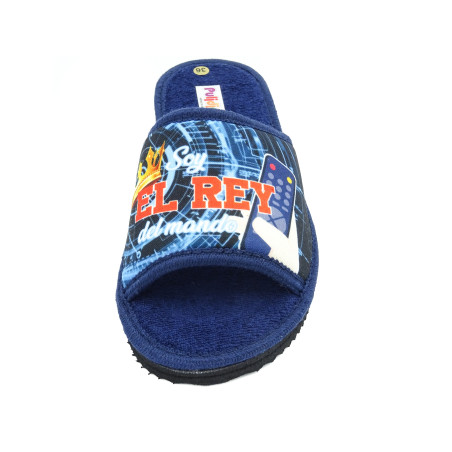 zapatilla de casa para caballero de toalla con suela microporosa
