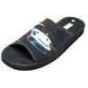 P71/9 zapatilla de casa negra para chico de toalla con la puntera abierta