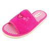 zapatilla de casa para mujer de toalla con planta de vichy y suela microporosa