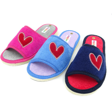 zapatilla de casa para mujer de toalla