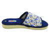 zapatilla de casa para señora con estampado de flores