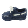 náutico para niño de lona con cordones blancos