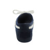 náutico para niño de lona con cordones blancos
