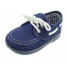 náutico para niño de lona con cordones blancos