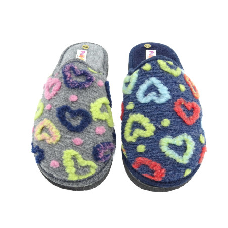 zapatilla de casa para mujer con estampado
