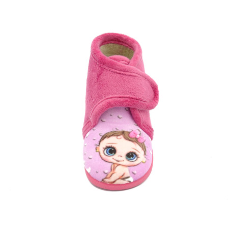 zapatillas de casa para bebe-niña con suela de caucho