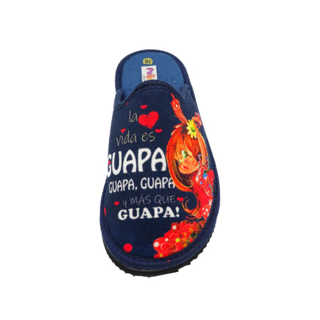 zapatillas de casa para chica con frase guapa guapa
