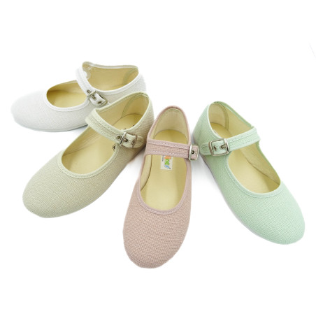 Mercedita para niña de lino ideal para ceremonia