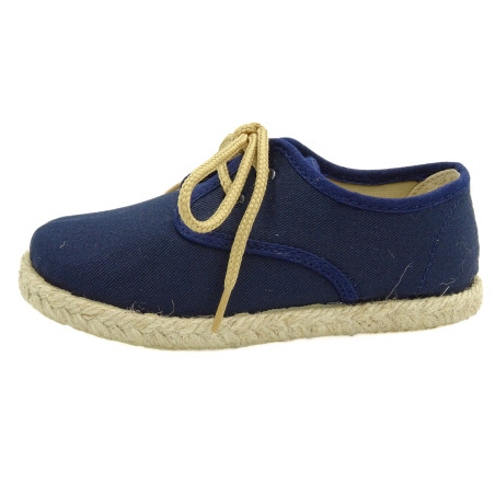 esparteña para niño con cordones redondos