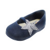 manoletina con estrella de brillo y suela de goma